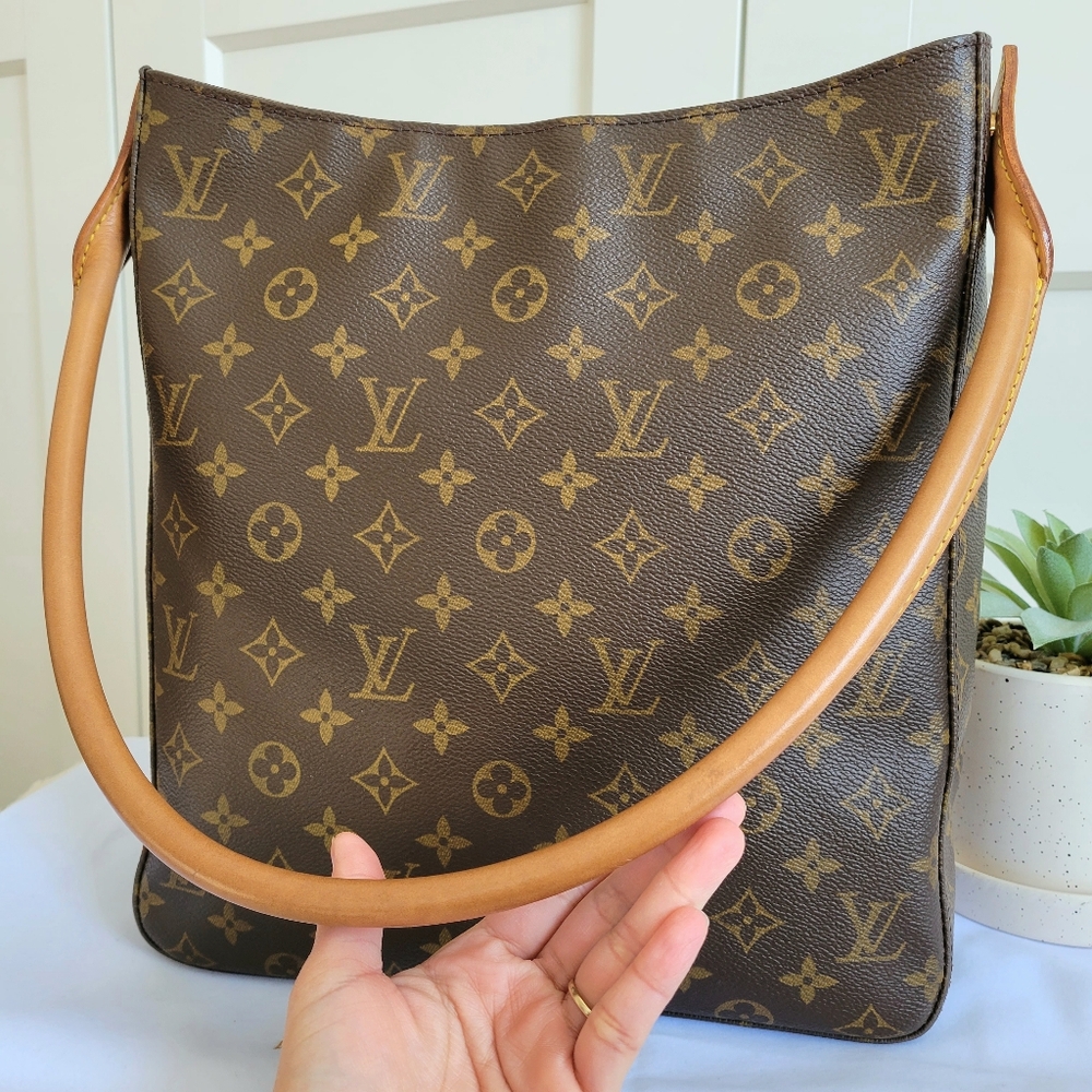 💕DISCONTINUED Very Rare Shoulder Bag LOUIS VUITTON Looping GM Monogram - Picture 5 of 15
